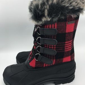 Waterproof Women’s Plaid Flannel Winter ❄️ Boots